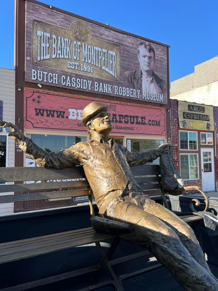 Butch Cassidy Bench Unveiling for Montpelier's Heritage Park